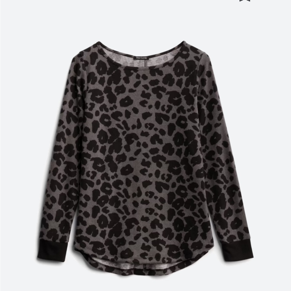 Black & Grey Leopard Print Sweater